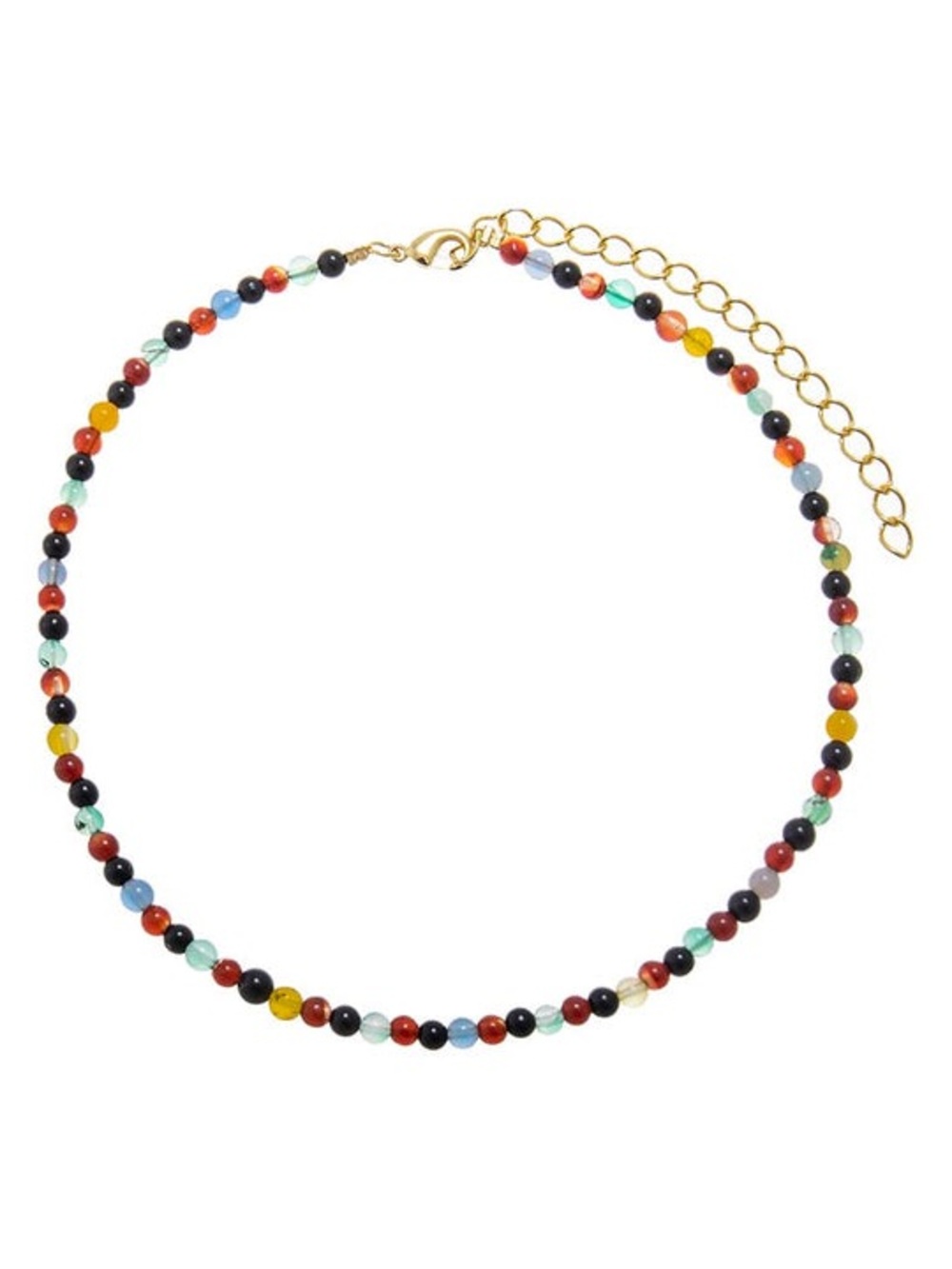 Genuine Agate Multicolor Choker Necklace